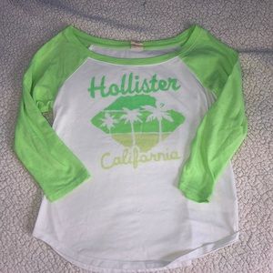 Junior girls Hollister quarter sleeve shirt